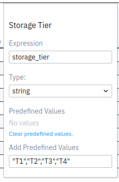 Add predefined values